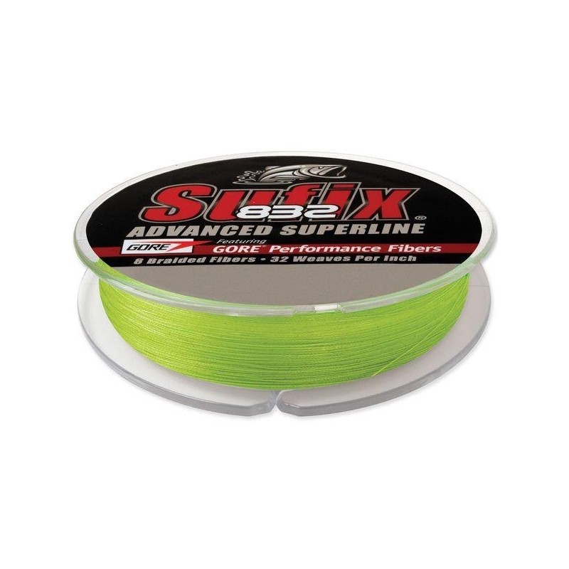 Pletená šnúra SUFIX 832 Braid 120/0,15/20lb Neon Lime