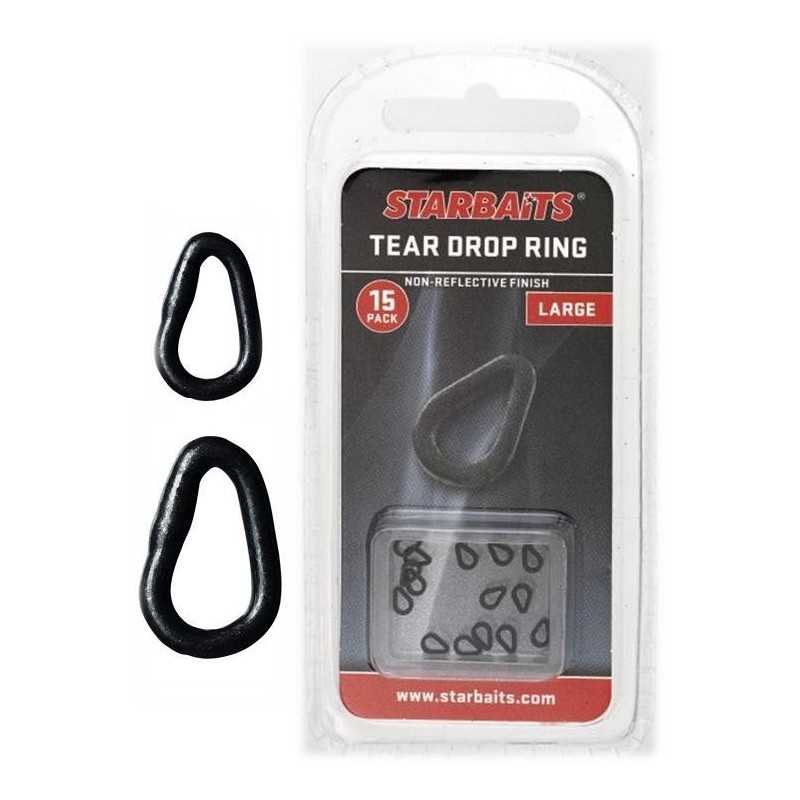 Krúžky slza veľké - tear drop ring (15ks)