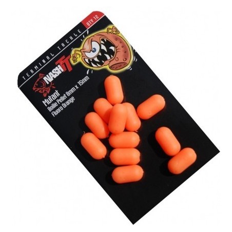 Nash Unělé boilie-pelety Mutant 8x15mm fluoro oranžové