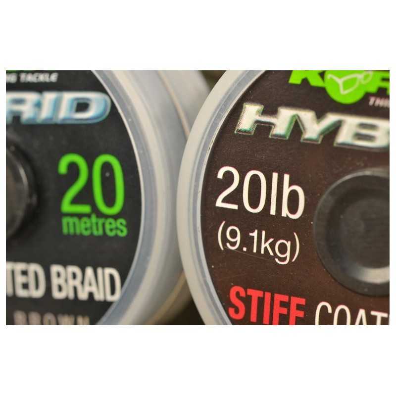 Šnúra Korda Hybrid Stiff 20lb hnedá
