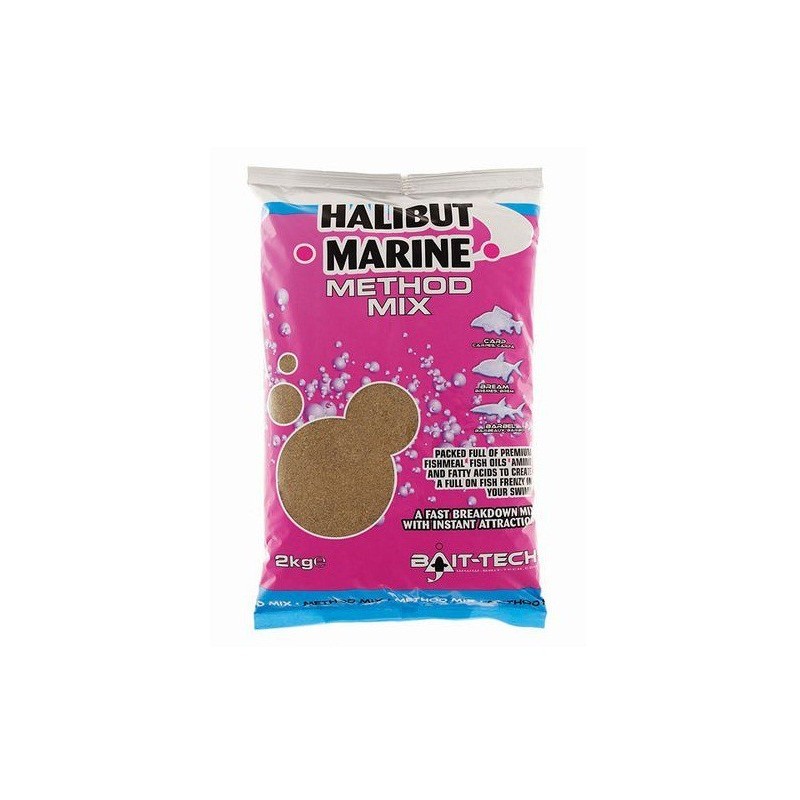 BAIT-TECH Krmítková zmes Halibut Marine Method Mix 2kg