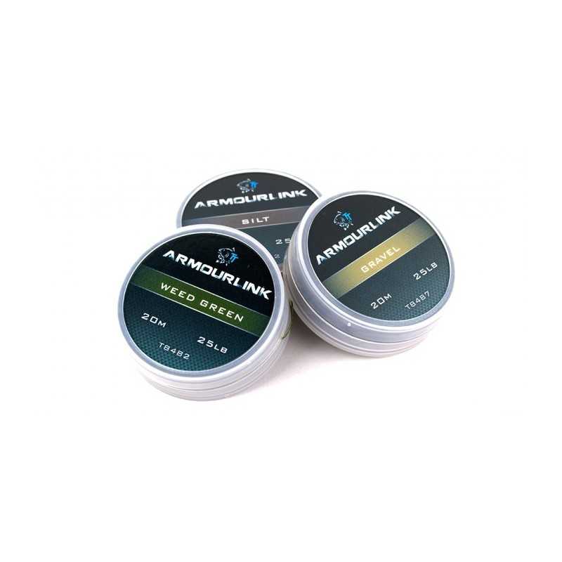 Nash šnúrka Armourlink 35lb gravel hnedá 20m