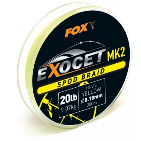 Šnúra na zakrmovacie rakety FOX Exocet MK2 Spod Braid 0,18mm 20lb 300m 