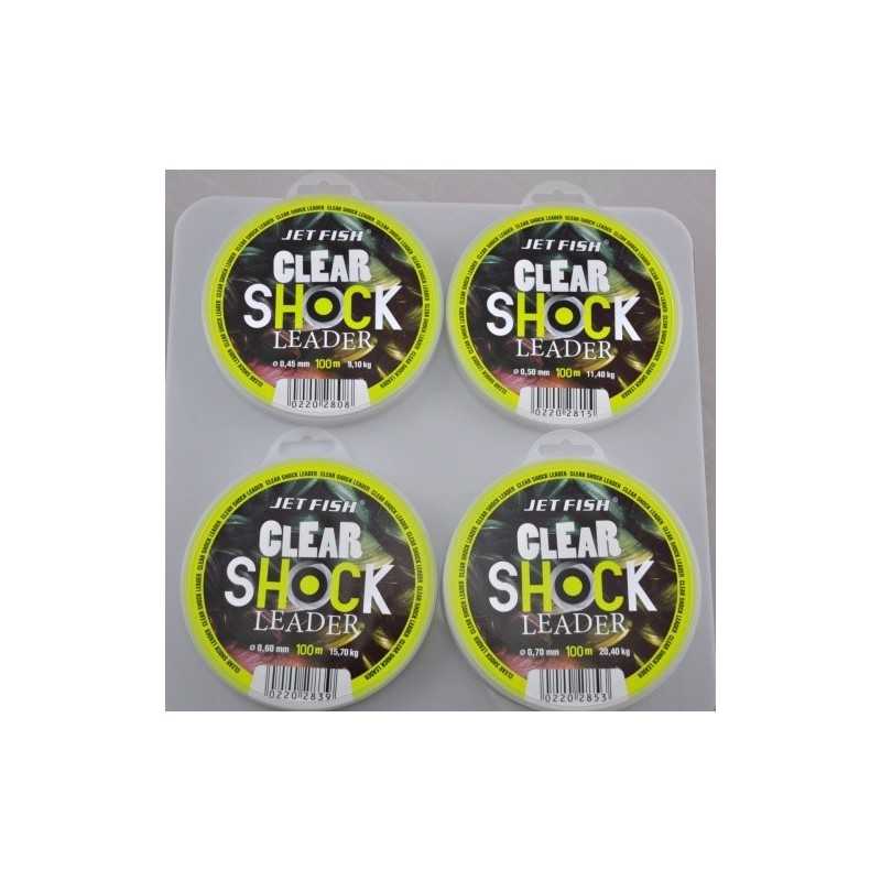 Jet Fish vlasec CLEAR SHOCK LEADER 100m 0,45mm