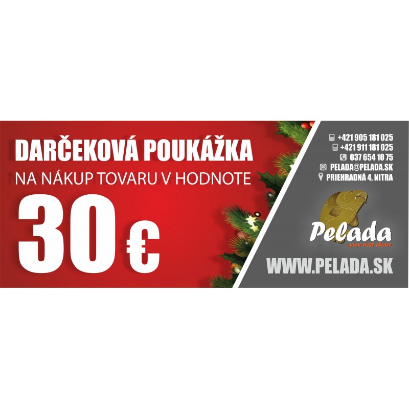 Darčeková poukážka v hodnote 30€