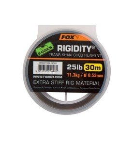 Tuhý náväzcový materiál FOX EDGES Rigidity Trans Khaki 0.53mm