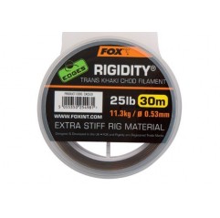 Tuhý náväzcový materiál FOX EDGES Rigidity Trans Khaki 0.57mm
