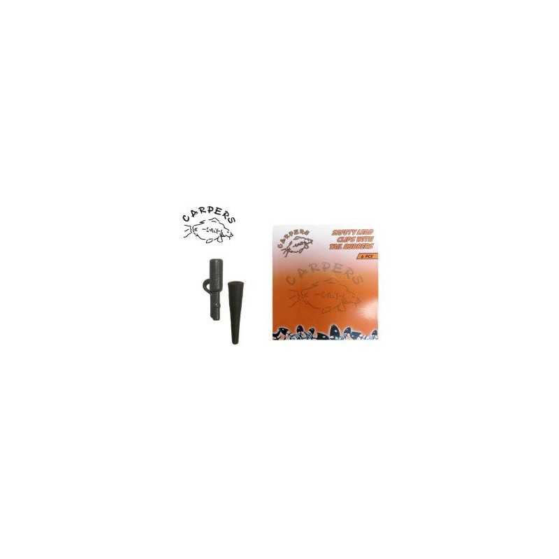 CARPERS SAFETY LEAD CLIPS WITH TAIL RUBBERS CARPERS SAFETY LEAD CLIPS WITH TAIL RUBBERS