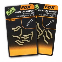 Fox Edges Rovnátka Micro Line Alignas Trans Khaki Hook Size 2 - 6 10ks Novinka 2015