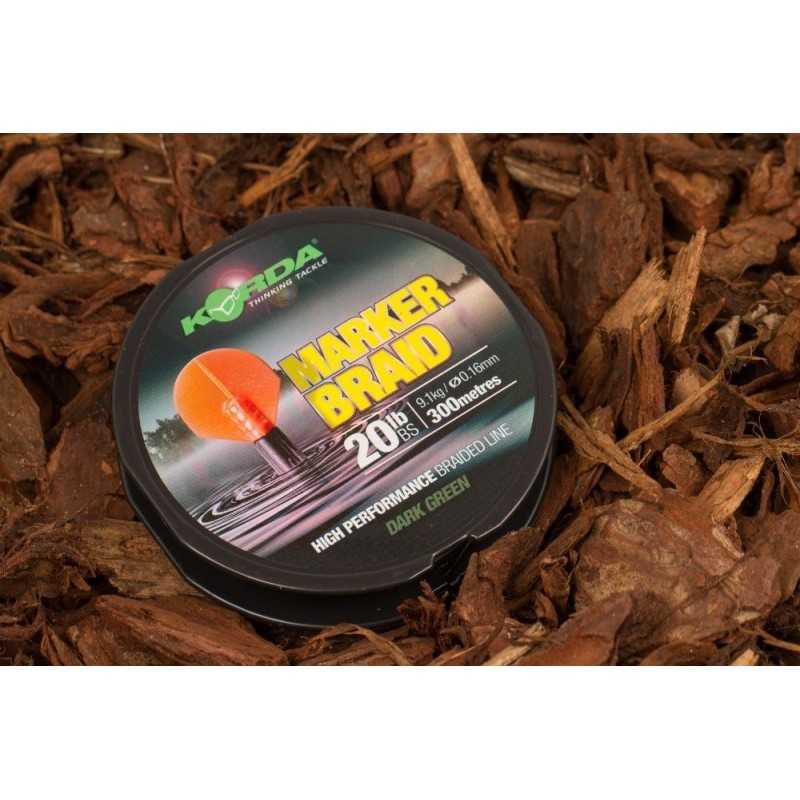 Korda Šnúra na markery Marker Braid 20lb 300m 0,16mm tmavo zelená