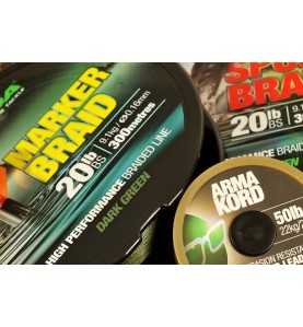 Korda Šnúra na markery Marker Braid 20lb 300m 0,16mm tmavo zelená Novinka 2015