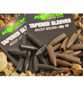Korda Silikónové prevleky Tapered Silicone Sleeves Brown 10ks