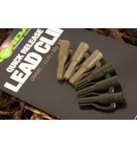 Korda Záves na olovo Quick Release Lead Clip Weed / Silt 10ks