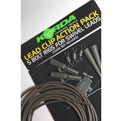 Korda Hotové montáže Lead Clip Action Pack Clay 3ks