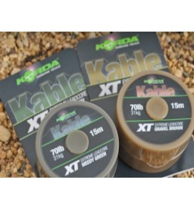 Korda olověnka Kable XT Extreme Leadcore gravel brown 70lb 31kg 15m Novinka 2015