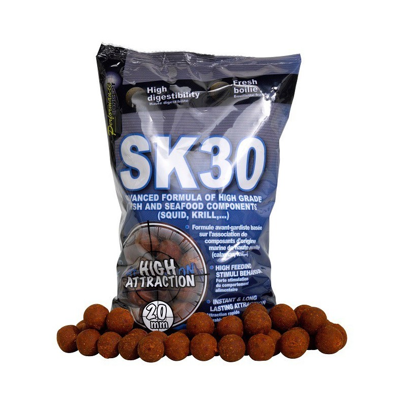 Starbaits SK 30 - Boilies potápavé 1kg 20mm