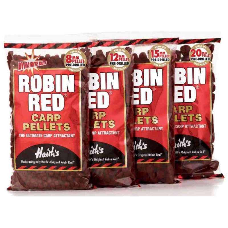 DYNAMITE BAITS Pellets Pre-Drilled Robin Red 900g