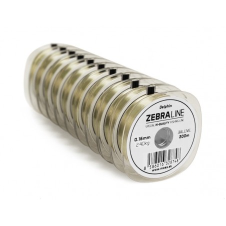 Vlasec Delphin Zebra Line /sv. oliva, 200m 0,25mm 8,5lbs