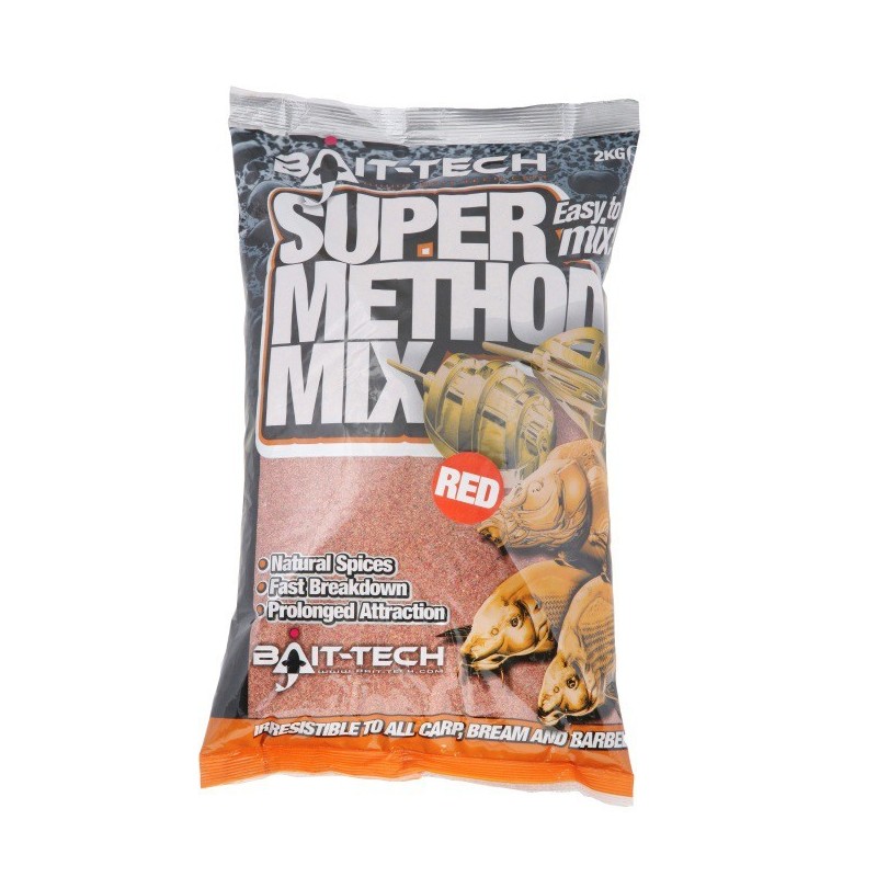 BAIT-TECH Krmítková zmes Super Method Mix Red 2kg