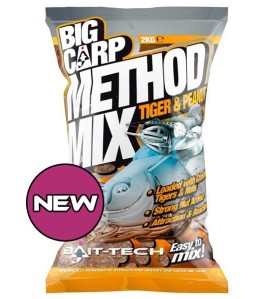 BAIT-TECH Krmítková zmes Big Carp Method Mix Tiger & Peanut 2kg
