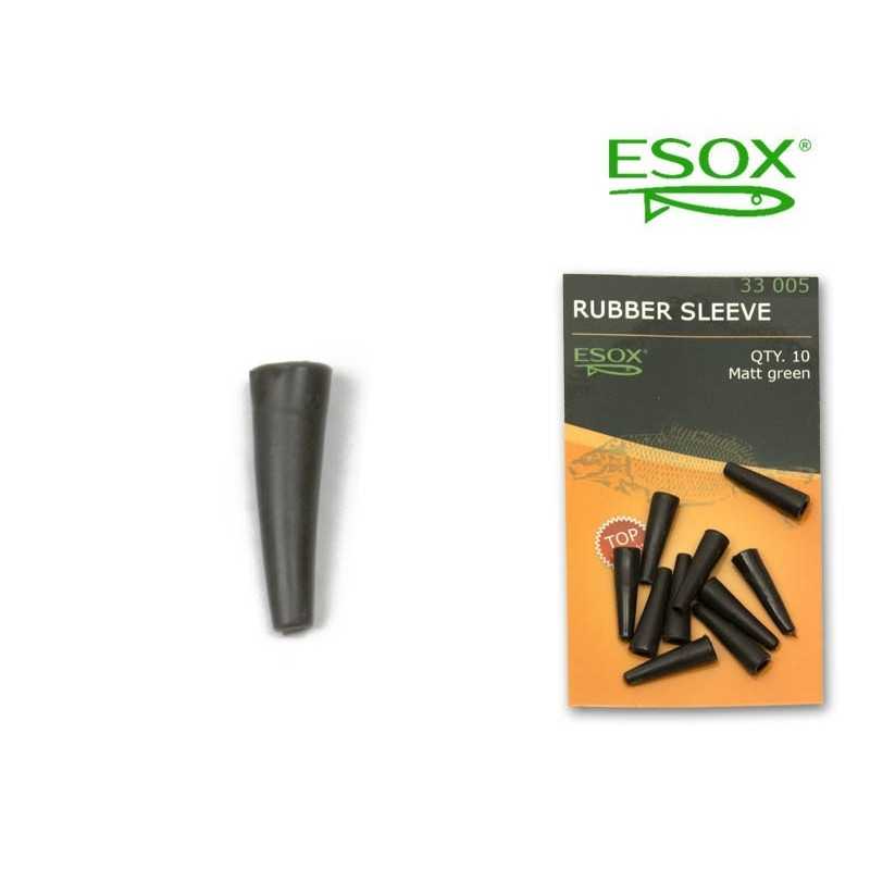 Esox Gumený prevlek na záves Rubber Sleeve Matt Green 10ks