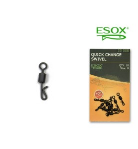 Rýchlovymenný obratlík ESOX QUICK CHANGE SWIVEL, 10 ks