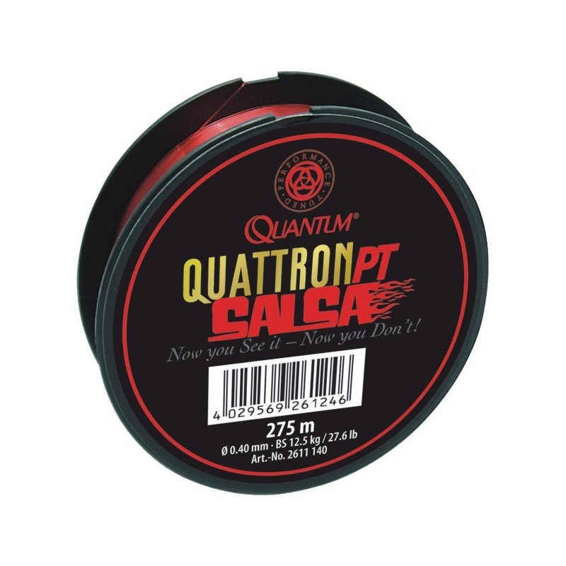 Vlasec Quantum Salsa-Line Transparentný-Červený 275m