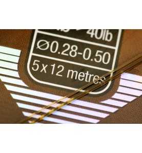 Korda odhodový monofil Subline Tapered Leaders 0,33-0,50mm brown 5x12