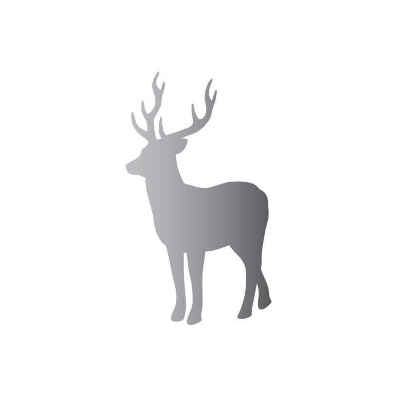 Delphin Nálepka jeleň silueta SILVER