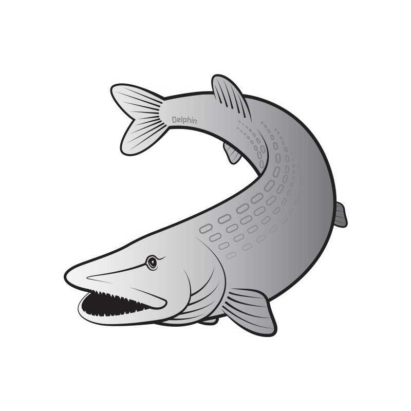 Delphin Nálepka šťuka SILVER