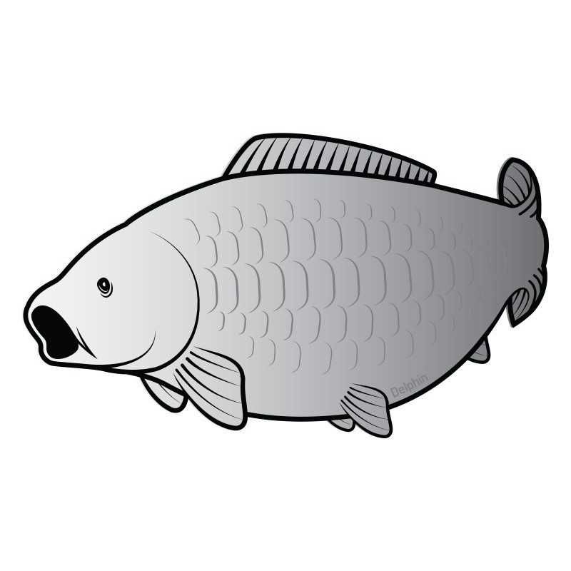 Delphin Nálepka kapor SILVER