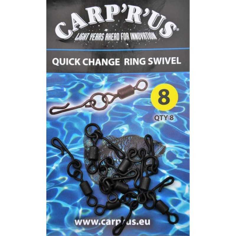 Carp´R´Us Obratlík s krúžkom - Quick change ring swivel veľ. 8 / 8ks