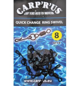 Quick Change Ring Swivel - veľ. 8, 8ks