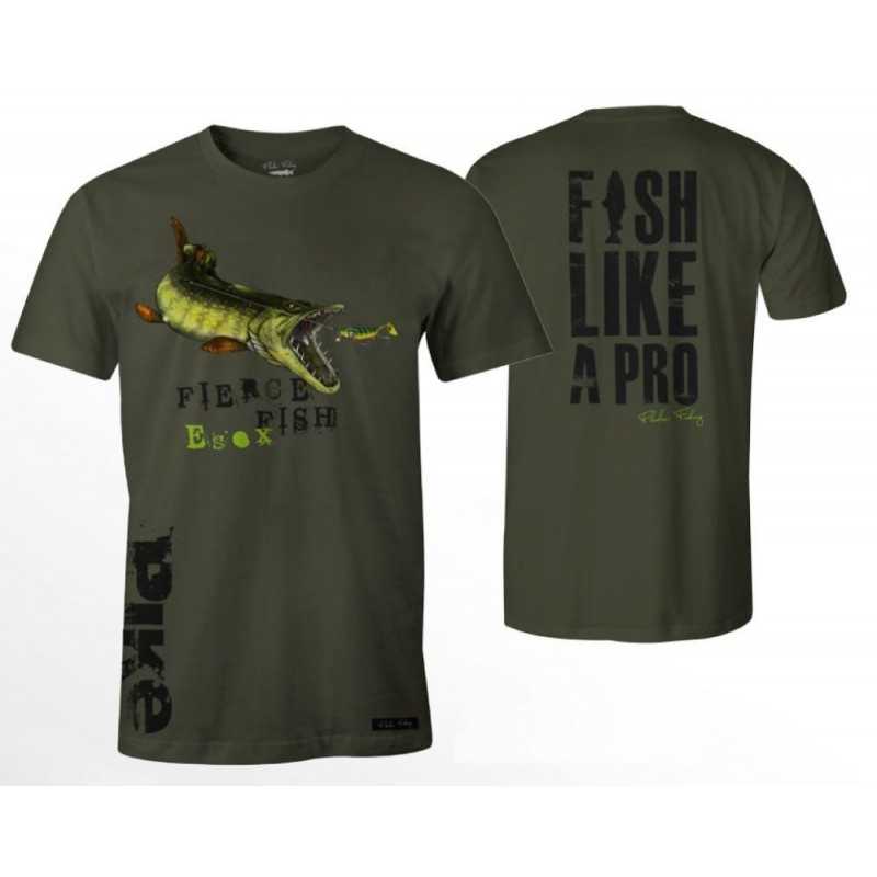 Fladen Tričko Hungry Pike zelené veľ. XXL