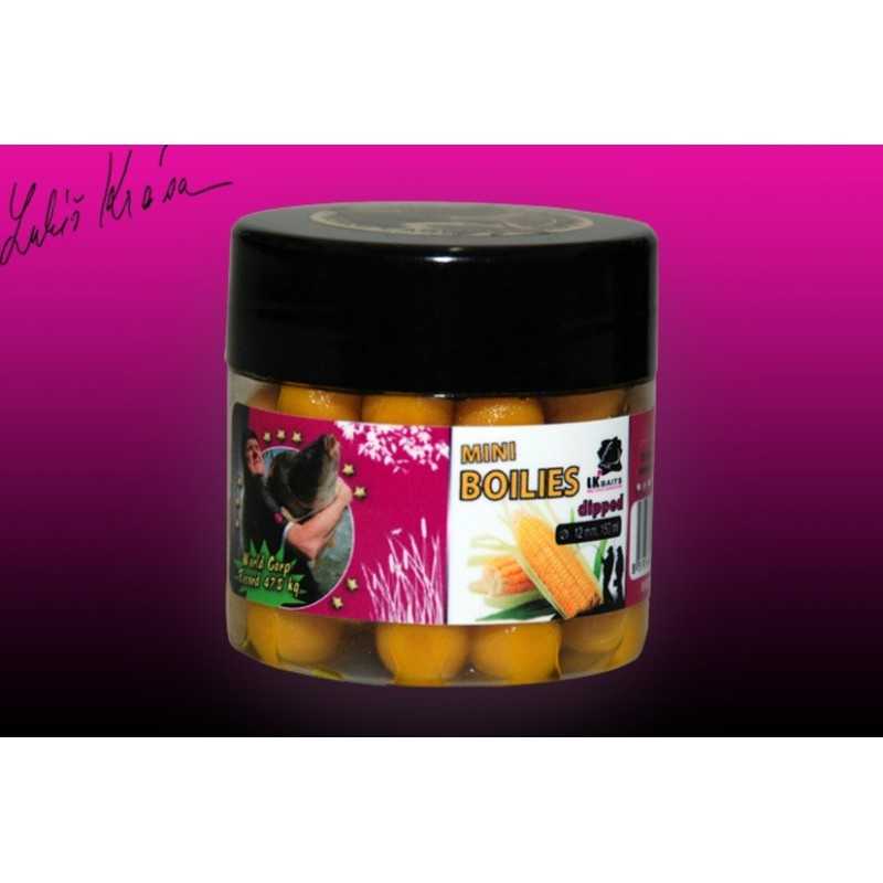 LK Baits MINI Boilies DIPPED 12mm 150ml World Record Corn