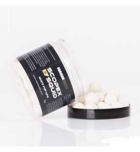 Nash Scopex & Squid plávajúce boilies Pop Ups White 15mm 75g biela Novinka 2017