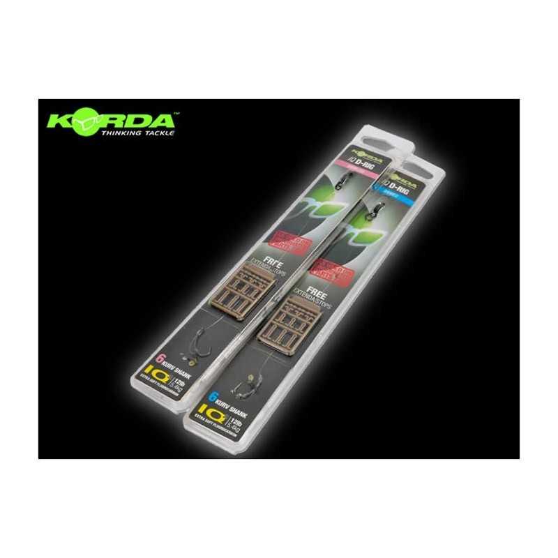 Korda IQ D Rig - hotový náväzec bez protihrotu Kurv Shank háčik 4