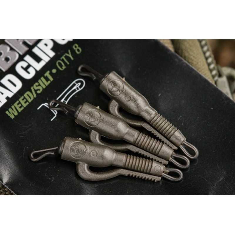 Korda Záves na olovo QC Hybrid Lead Clip Weed / Silt 8ks