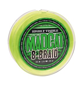 MADCAT 8-BRAID 0,50mm/270m/52,2kg/115LBS - Sumcová Zelená Šnúra