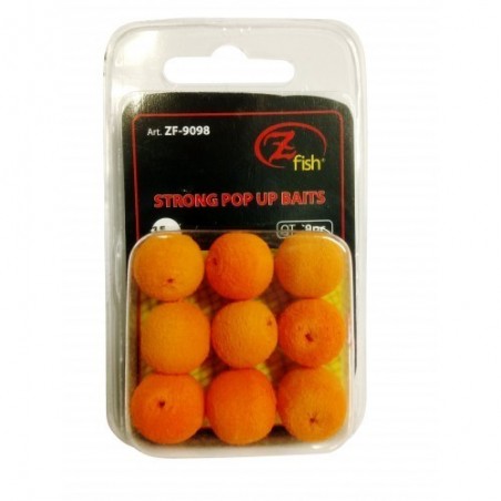 Zfish Penová Nástraha Foam Pop-up Baits Orange 15mm 9ks
