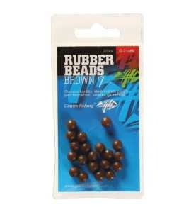 Giants Fishing Gumové guličky Rubber Beads Transparent Brown 7mm, 20ks