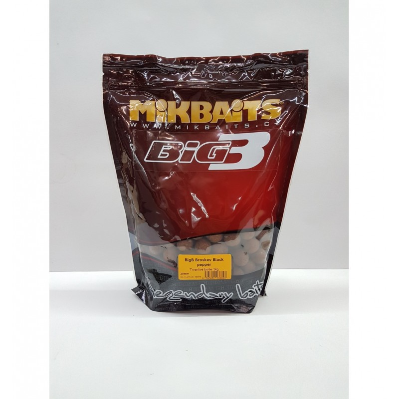 Mikbaits Legends BigB Broskyňa Black Pepper 20mm - 1kg