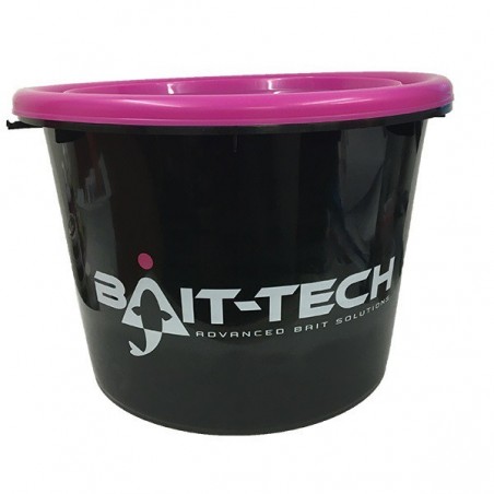 Bait-Tech Vedro s vekom Groundbait Bucket and Lid - čierny / ružový