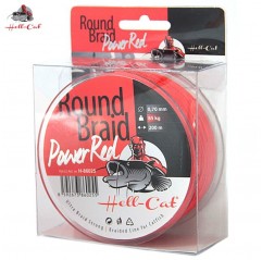 Hell-Cat Splietaná šnúra Round Braid Power Red 0,70mm, 85kg, 200m