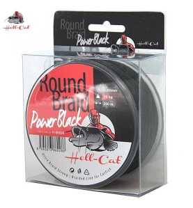 Hell-Cat Splietaná šnúra Round Braid Power Black 0,60mm, 75kg, 200m