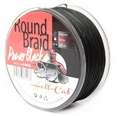 Hell-Cat Splietaná šnúra Round Braid Power Black 0,60mm 75kg - 200m