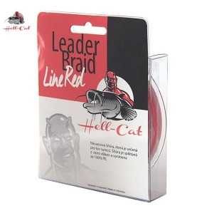 Hell-Cat Náväzcová šnúra Leader Braid Line Red 0,90mm, 75kg, 20m