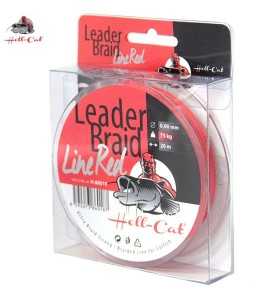Hell-Cat Náväzcová šnúra Leader Braid Line Red 1,20mm, 100kg, 20m