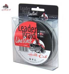 Hell-Cat Náväzcová šnúra Leader Braid Line Black 0,90mm, 75kg, 20m