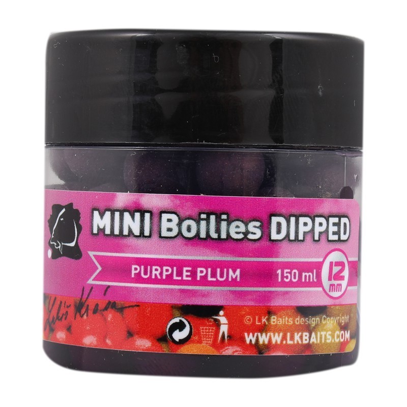 LK Baits Mini Boilies in Dip Purple Plum/ Slivka 12mm 150 ml
